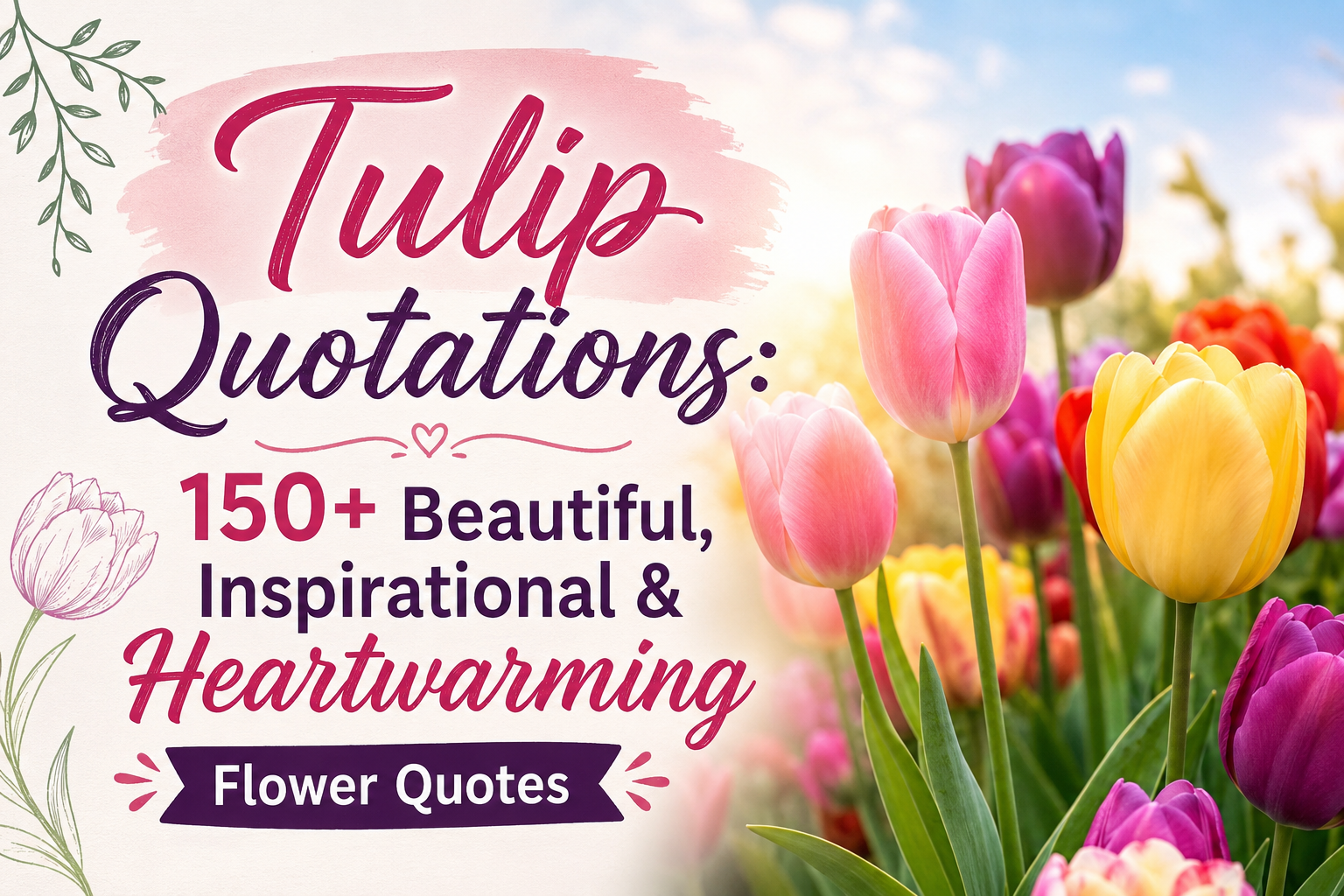 Tulip Quotations: 150+ Beautiful, Inspirational & Heartwarming Flower Quotes