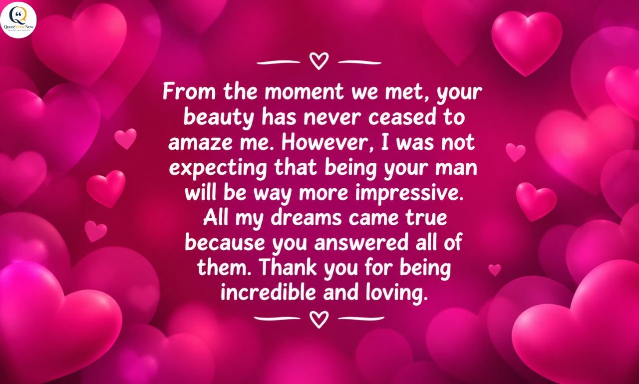 Romantic pink heart background with a heartfelt love message for a girlfriend.