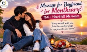 Romantic monthsary message for boyfriend with a couple celebrating their relationship